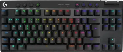 Zdjęcie produktu dla Klawiatura Gamingowa Bezprzewodowa Logitech G Pro X TKL Lightspeed, AZERTY, Mechaniczna, Podświetlana, Czarna