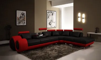 Produktbild von Wohnlandschaft Ecksofa L Form Polster Couch Leder