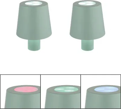 Produktbild von 2x RGB LED Tischleuchte, Flaschenlampe, Touch, grün
