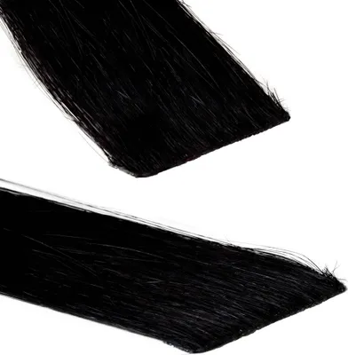 Produktbild von hair2heart Neviditeľné pásky na predlžovanie ľudských vlasov Premium - 10 pások 60 cm 2/0 čierna