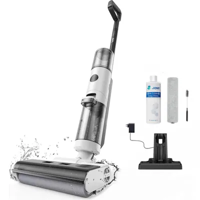 Produktbild von JONR ED12 Nass Trockensauger, 800mL Wassertank, 35-Minuten, Kantenreinigungsbürste, automatische Reinigungsfunktion für Hartböden, mit Walzenbürste