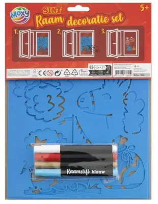 Immagine prodotto di Set di decorazioni per finestre di San Nicola con 4 pennarelli