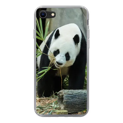 Produktbild von MuchoWow® Handyhülle Schutzhülle Hülle für iPhone SE 2022 Panda - Baumstamm - Höhle Silikon Softcase Handy Hülle - Schutzhülle