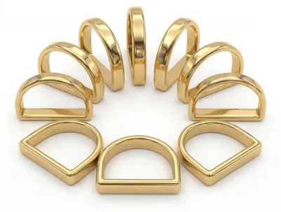 Serviettenringe Gold 10 Stück, Halbmond-Design, 3 cm