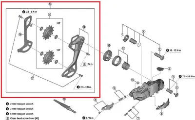 Immagine prodotto di Copricatena SHIMANO interno+esterno RD-M6250-SGS, SGS - guida precisa della catena...