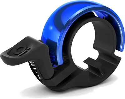 Image de Dzwonek rowerowy Knog Oi Classic Large, 23,8 - 31,8 mm, czarny/niebieski