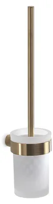 Produktbild von Wand-WC-Bürste aus Messing, Cromall und Edelstahl, mattgold, Wandmontage mit Schrauben, Palazzo
