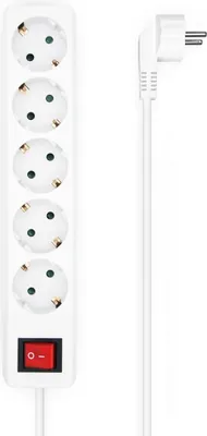Image de Aisens Power Strip with Switch A154-0651/ 5 Power Sockets/ Cable 1.4m/ White