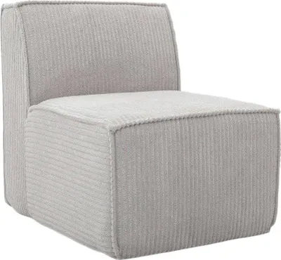 Zdjęcie produktu dla HOMLA Fotel modułowy LYKKE jasnoszary sztruksowy 73x88x73 cm
