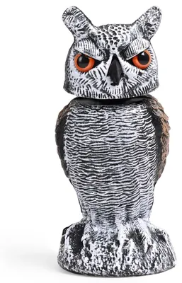 Produktbild von Vogelabwehrgerät in Form einer Eule, drehbar um 360°