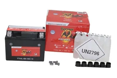 Image de Batterie moto Banner BikeBull AGM YT4L-BS 12V/3AH incl. pack d'acide