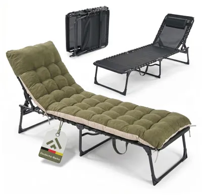 Produktbild von NovaTerra Feldbett mit Matratze khaki/taupe (Campingbett) Farbe: khaki/taupe