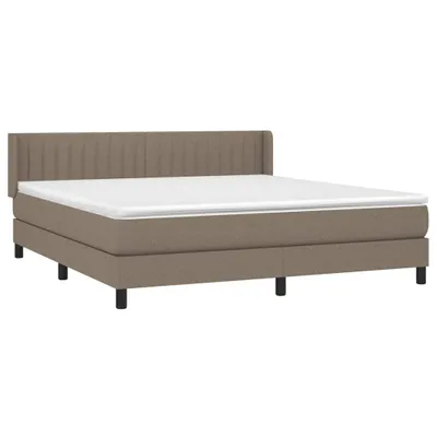 Produktbild von vidaXL Boxspringbett mit Matratze Taupe 180x200 cm Stoff
