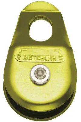 Produktbild von AustriAlpin Seilrolle 2x 2kN; 15kN (gelb eloxiert),
