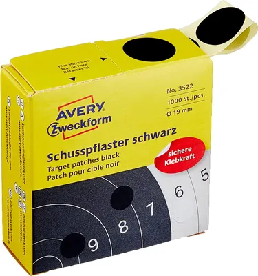 Immagine prodotto di AVERY Zweckform punti adesivi neri Ø 19,0 mm