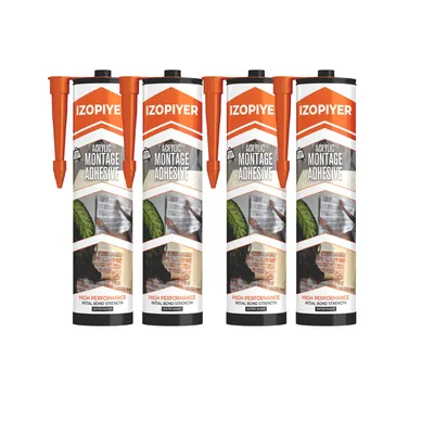 Produktbild von IZODEKOR Montagekleber für Wandpaneele 4 x 310 ml – Innen & Außen, wasserfest