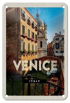 Produktbild von Blechschild Reise 12x18cm Venice Iraly Architektur Geschenk Schild