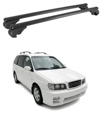 Image de Barres de toit Transversales pour Kia Joice Break 1999-2003 Aluminium Noir 2Pcs, Image générée par une IA
