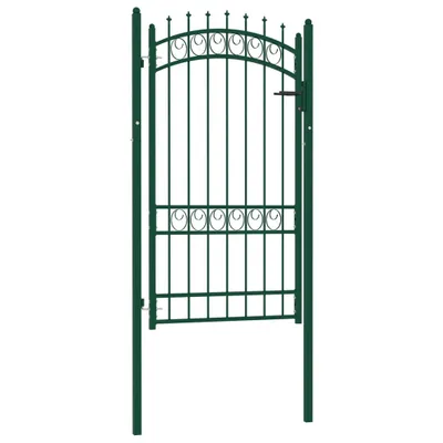 Obrázek produktu pro vidaXL Brána do plotu EMMEN s hroty, ocelová, 103 x 134,5 cm, zelená
