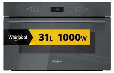 Zdjęcie produktu dla Whirlpool Kuchenka mikrofalowa do zabudowy - WMD7O4TSG, Wbudowany, Mikrofalówka grill, 31 l, 1000 W, Wbudowany wyświetlacz, LCD