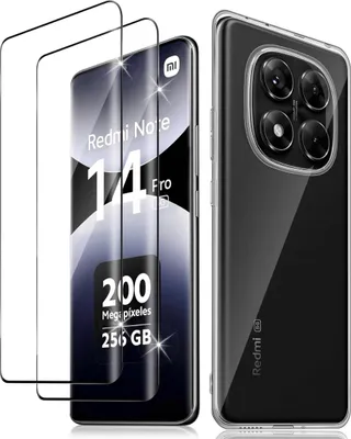 Produktbild von Hülle + 2X Schutzglas für Xiaomi Redmi Note 14 Pro 5G Panzerfolie Case Full Display