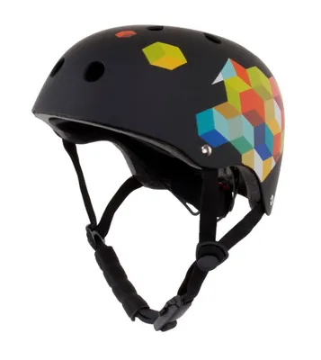 Produktbild von Kinder Fahrradhelm Cubic M 54–58 cm, LEICHT LED-Licht magnetische Clips schwarz