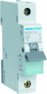 Zdjęcie produktu dla Hager MCN110, 50 - 60 Hz, 10 A, 1P, 17,5 mm, 70 mm, 83 mm
