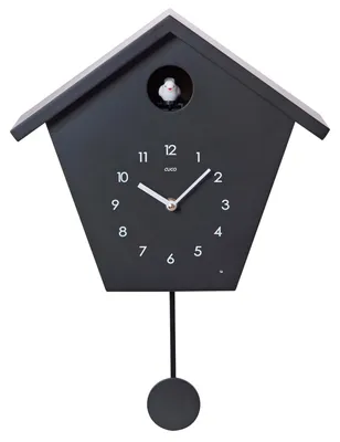 Produktbild von Cuco Clock Kuckucksuhr SCHWARZWALDHAUS 25 x 28,5 x 12cm, Pendeluhr Wanduhr, Moderne Schwarzwalduhr, Pendeluhr mit Nachtruhefunktion, Vogelgezwitscher, Vogelstimme