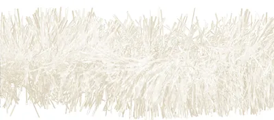 Produktbild von Weihnachtsgirlande Lametta 15cm 3 Meter Weiß