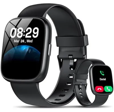 Produktbild von Smartwatch Herren Damen, 1.83" Smart Watch mit Alexa/Bluetooth Anrufen, 120+Sportmodi Fitnessuhr mit Herzfrequenz/Schlafmonitor/Schrittzähler, IP68 Wasserdicht Fitness Tracker Sportuhr für Android iOS