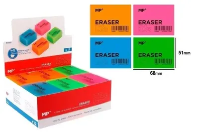 Produktbild von Radiergummi-Mix (12 Stück) - MP Main Paper