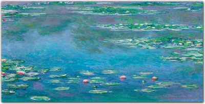 Produktbild von Coloray Bild aus Acryl 140 cm x 70 cm - Küche Wanddekoration Dekoration Wohnzimmer Gehärtetes Acryl Bild auf Acrylglas - Monet Wasserlilien