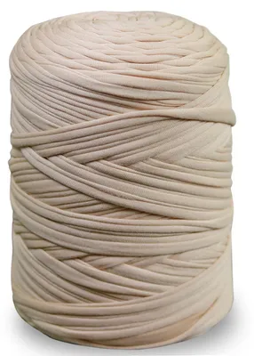 Image de T-shirt en fil à tricoter ou à crocheter, couleur crème clair, 400 g
