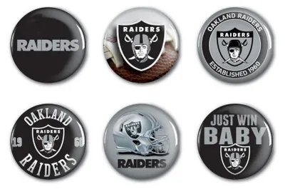 Obrázok produktu pre Balíček 6 gombíkov Las Vegas Raiders