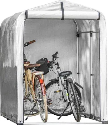 Produktbild von Famanu Fahrradunterstände und Garagen – Multifunktionale Aufbewahrungslösungen in Silber 120x176x163 cm