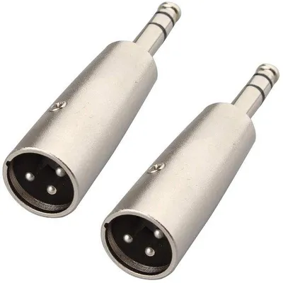 Zdjęcie produktu dla Adapter audio TRS na XLR – metalowy adapter 3-pinowy na wtyk jack 6,35 mm