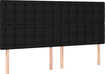 Produktbild von vidaXL Kopfteil Schwarz 180 x 5 x 118/128 cm Stoff