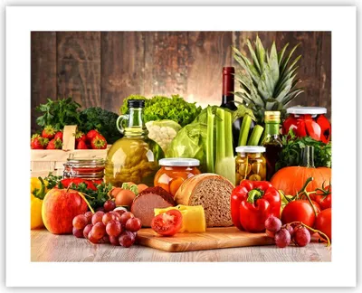 Produktbild von Poster - Poster ohne Rahmen - Lebensmittel Gemüse Brokkoli Fleisch - 50x40 cm - Wand Bild - Wanddeko - Wandbilder - Kunstposter - Wandposter - Bilder - Kunstdruck - Wandbild - P2XAA50x40-3182