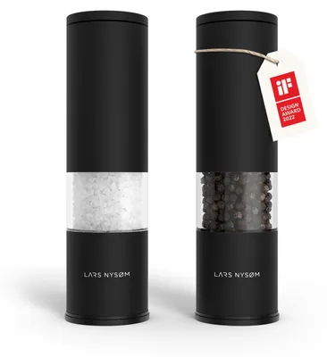 Zout- und Pfeffermühlen Set 2er-Pack, Keramikmahlwerk, Carbon Black