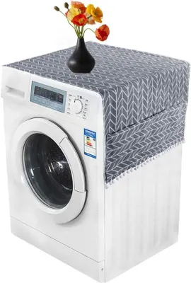 Image de Housse de protection pour réfrigérateur et lave-linge, 55 x 130 cm, housse multifonctionnelle avec sac de rangement