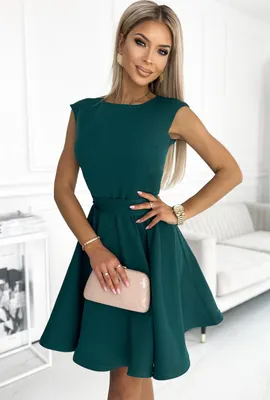 Produktbild von Numoco Formelle Frauenkleider Gwendonte dunkelgrün M