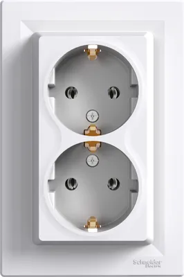 Produktbild von Steckdose 2-fach SCHUKO, weiß Schneider Asfora EPH9900121