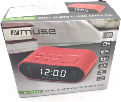 Immagine prodotto di Muse M10red Sveglia rossa taglia unica / Spina UE 220V rossa taglia unica
