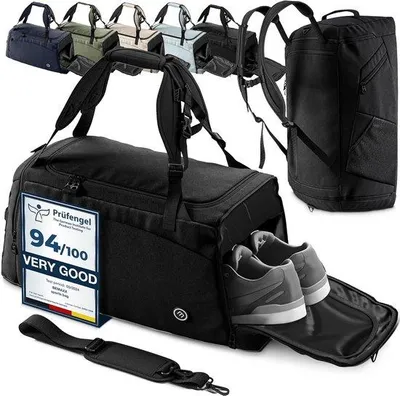 Produktbild von Sporttasche mit Rucksackfunktion und Schuhfach 40L / 60L