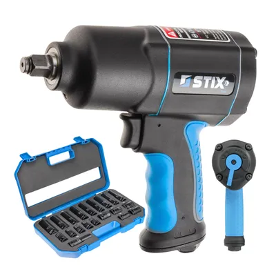 Zdjęcie produktu dla STIX STT-17 klucz udarowy 1/2" 1700Nm 20 nasadek krótkich długich 10-22mm walizka