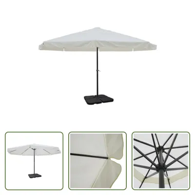 Image de Parasol aluminium blanc avec pied