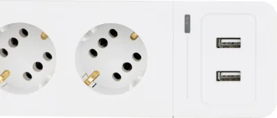 Obrázok produktu pre REV Kombinovaná zásuvková lišta 6-cestná + 2x USB 1,4 m + ÜSS (0015654103)