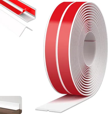 Obrázek produktu pro Samolepicí ochranná lišta, bílá, 4 cm x 9 m, pro dveře a okna