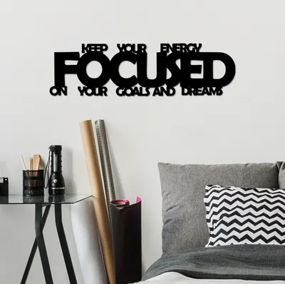 Immagine prodotto di Wallity, Focused, accessorio decorativo da parete in metallo, nero, 100 % METALLO, 70 x 19 cm