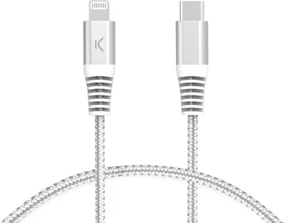 Image de Câble de connexion USB-C vers Lightning KSIX Gris